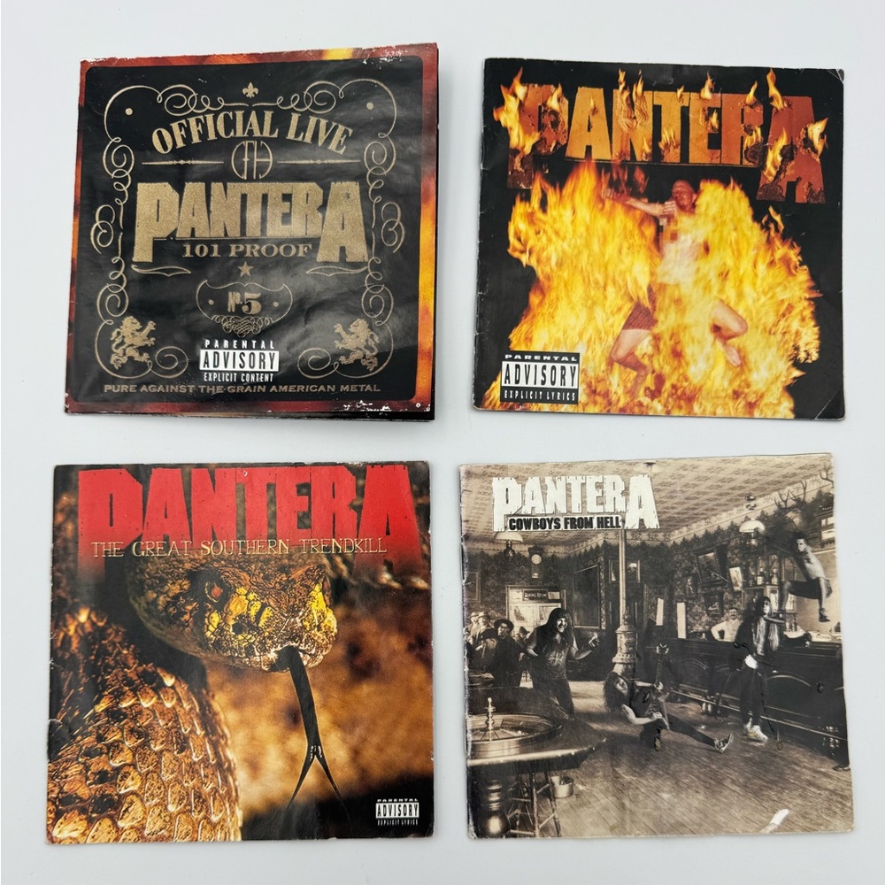 Pantera Vintage CD Inserts‎ + Poster Lot Cowboys Trendkill 90s
